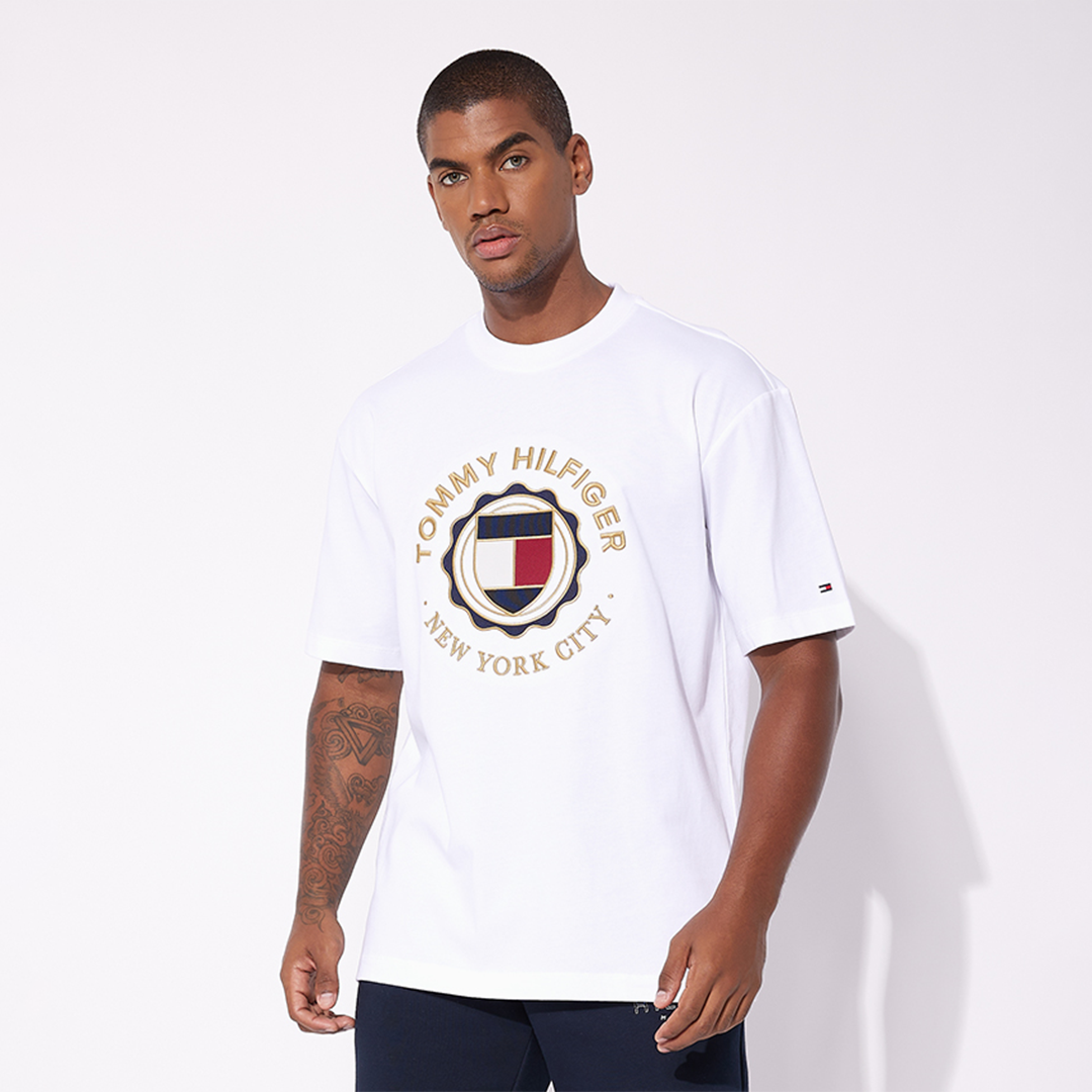 Im Icon Roundall Gold Embro Tee WHITE / L