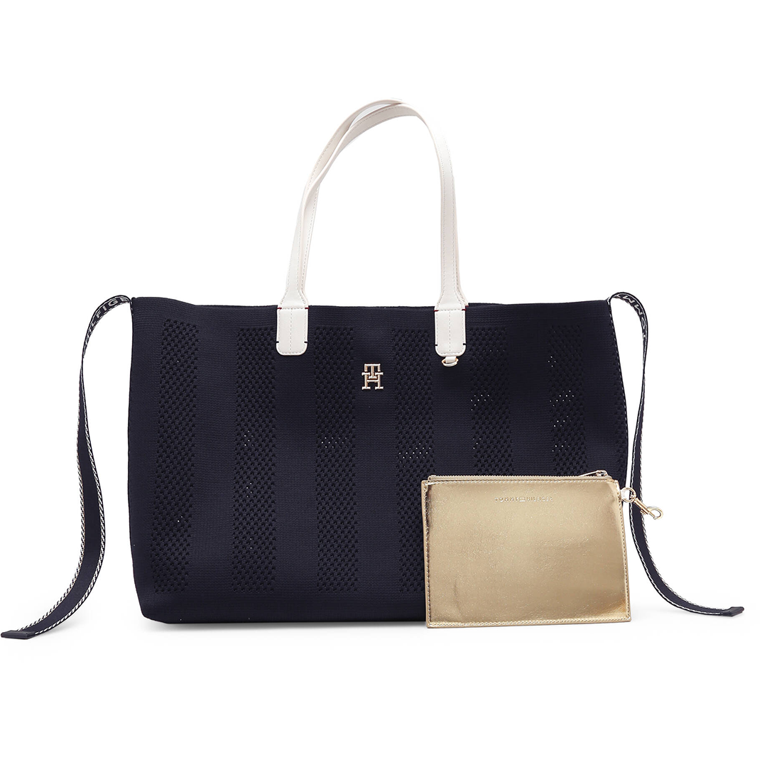 Iconic Tommy Tote Knitted Space Blue / OS