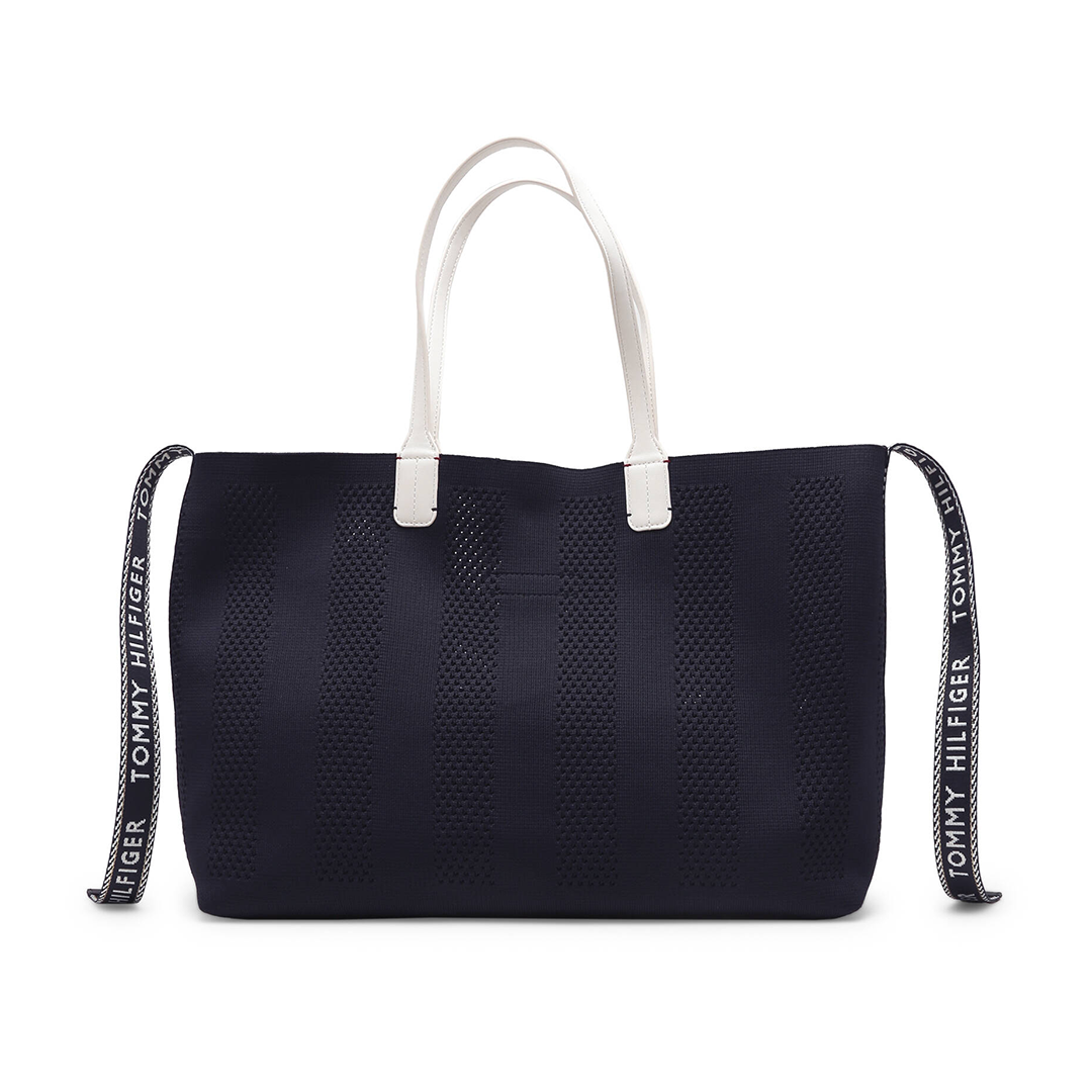 Iconic Tommy Tote Knitted Space Blue / OS