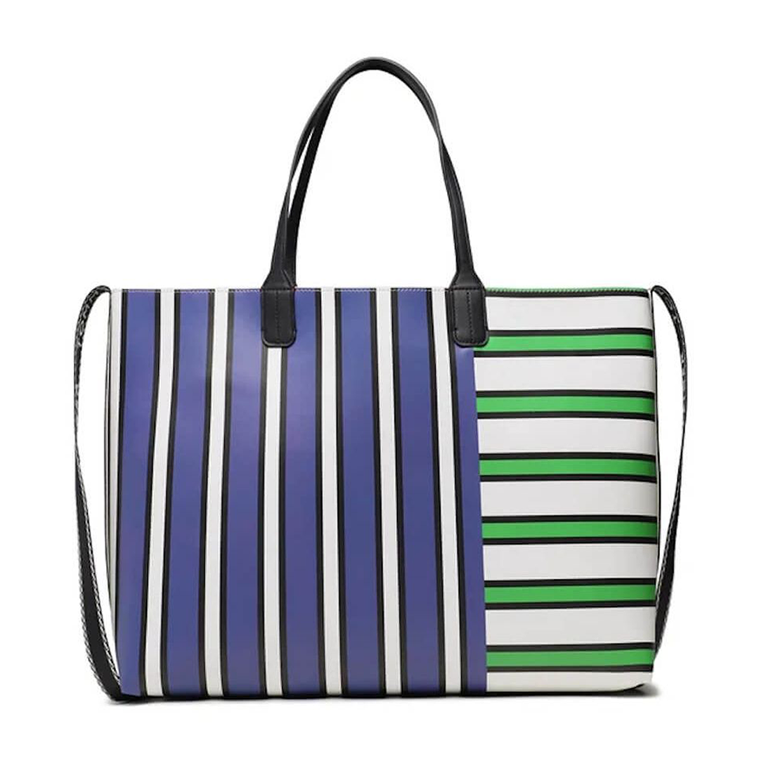 Iconic Tommy Tote Stripe Mix Blue/Green Mix / OS