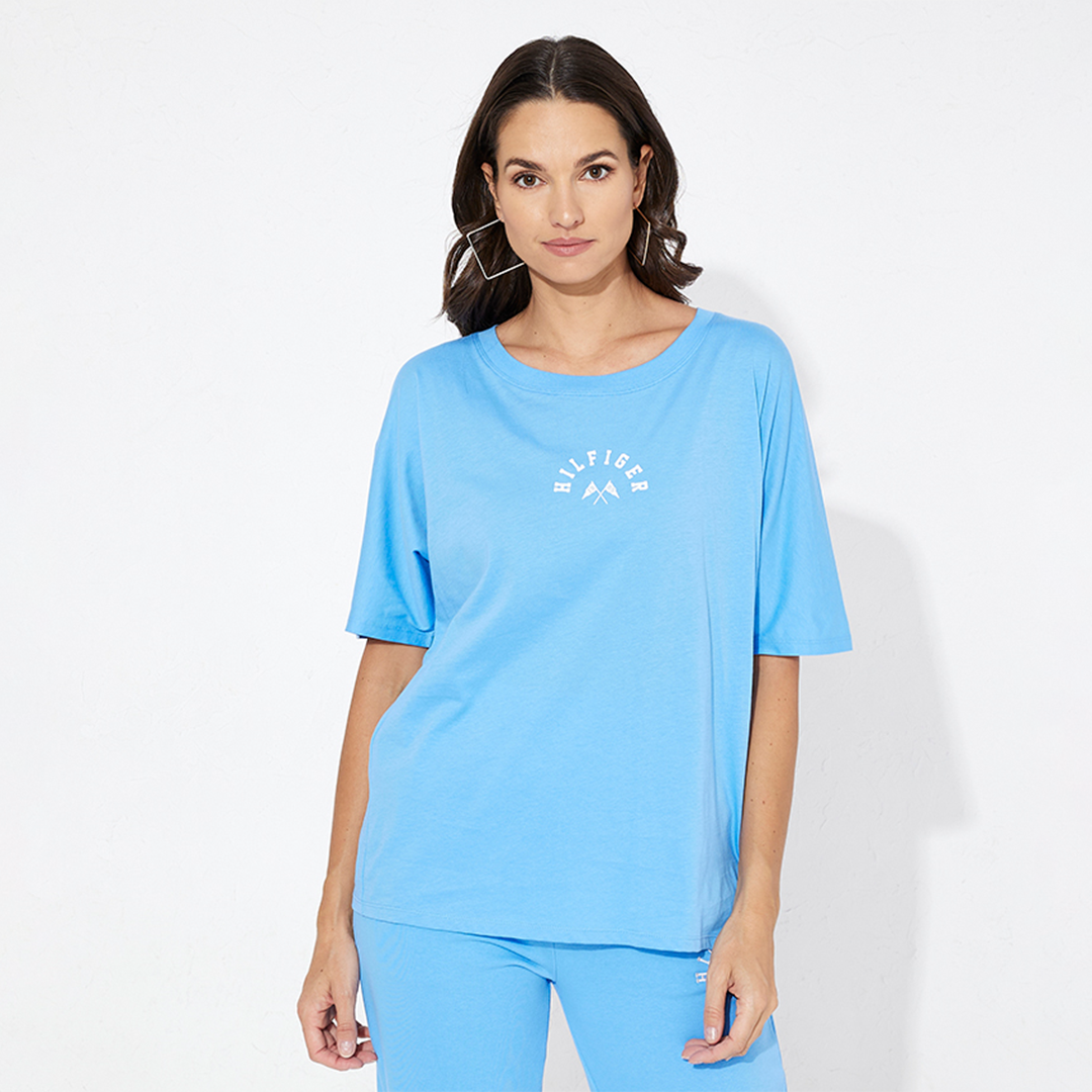 Relaxed Graphic C-Nk Tee Hydrangea Blue / L