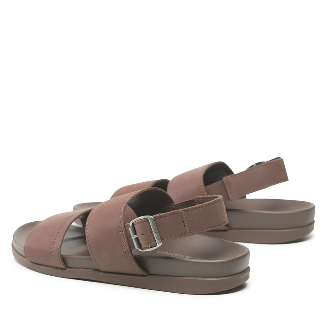 Hilfiger Premium Leather Sandal Dark Chestnut / 42