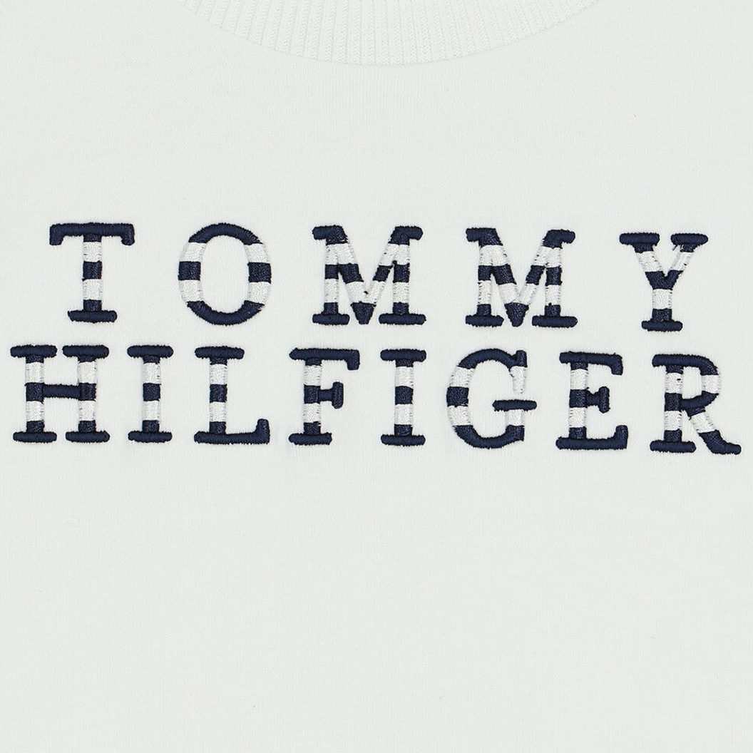 Tommy Stripe Logo Tee S/S White / 10