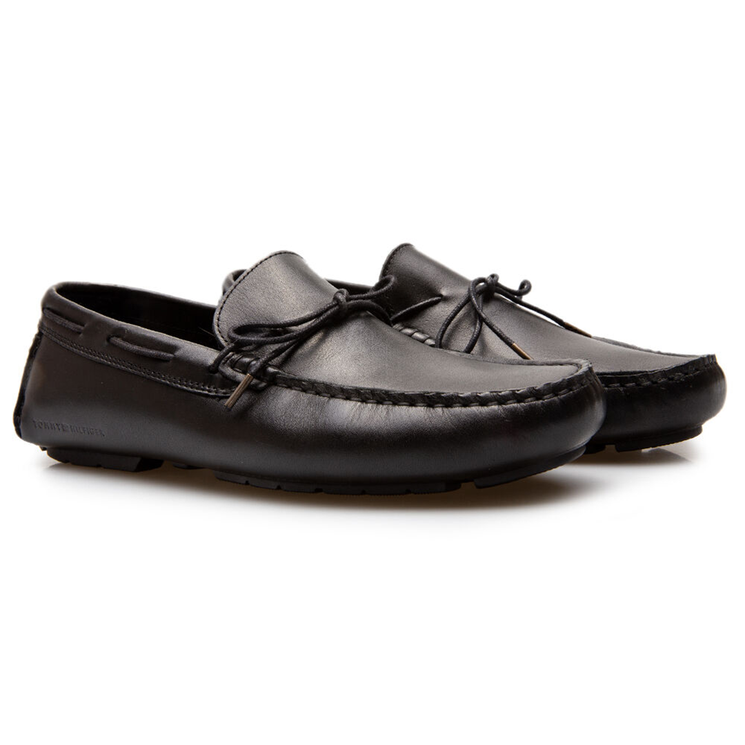 Iconic Hilfiger Leather Driver Black / 42