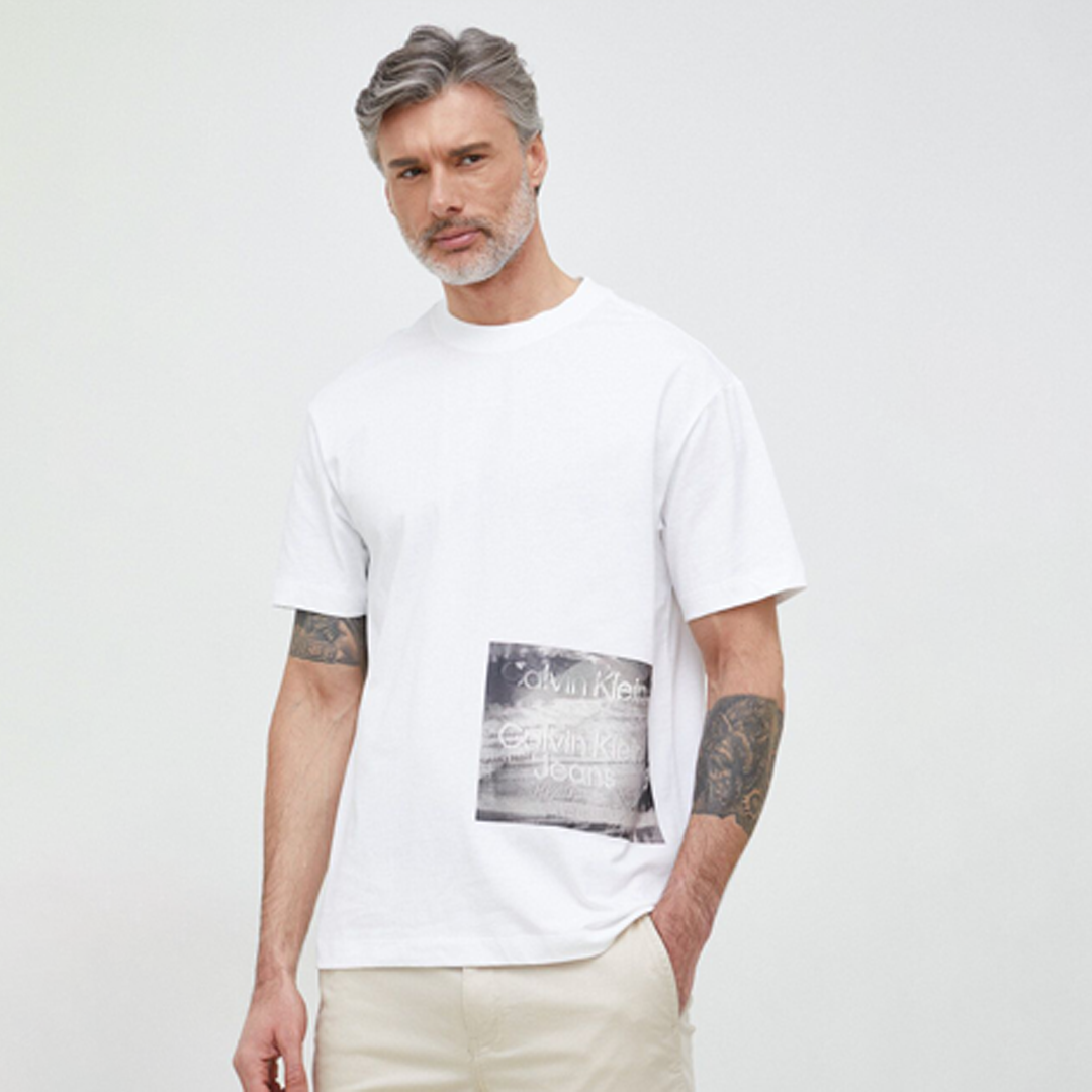 Motion Blur Photoprint Tee Bright White / L