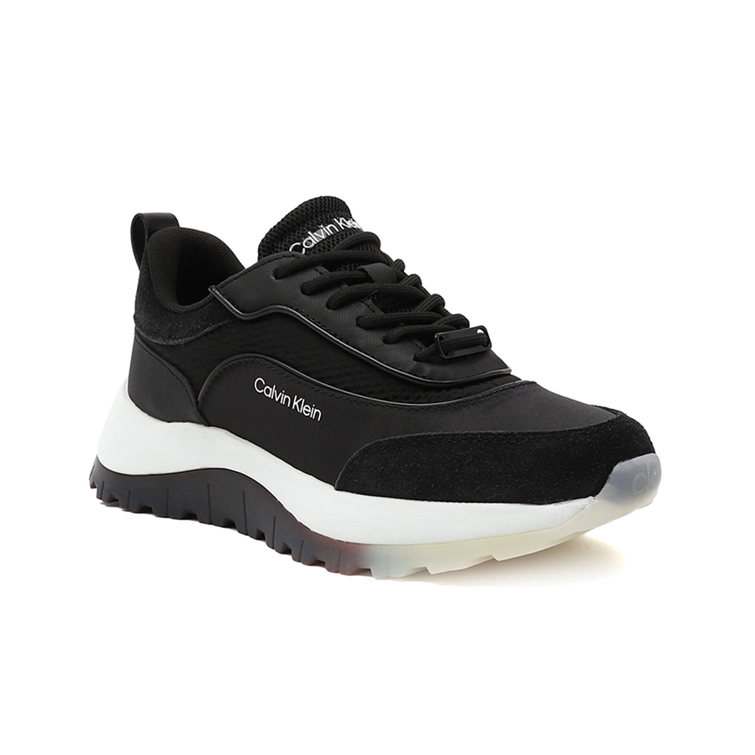 Runner Lace Up - Lth/Sat Ck Black / 41