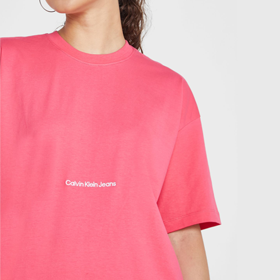 Institutional Boyfriend Tee Pink Flash / L