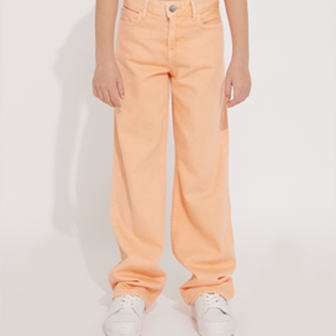 Relaxed Wide Leg Coloured Fresh Cantaloupe / 10