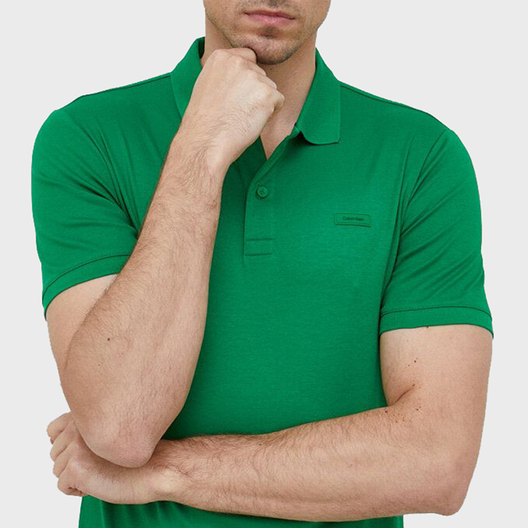 Mooth Cotton  Slim Polo Celtic Shamrock / L