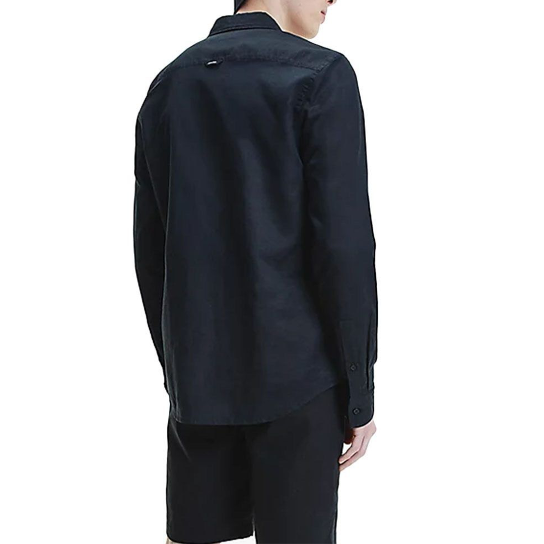 Linen Cotton Regular Shirt Ck Black / L