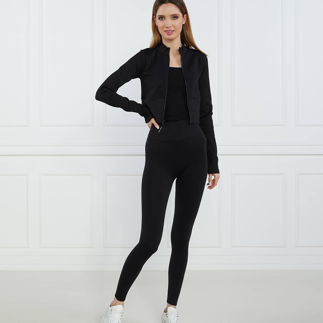 Wo - Seamless Full Zip Jacket Black Beauty / L