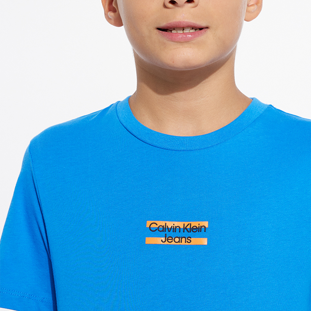 Mini Block Logo Ss T-Shirt Corrib River Blue / 10