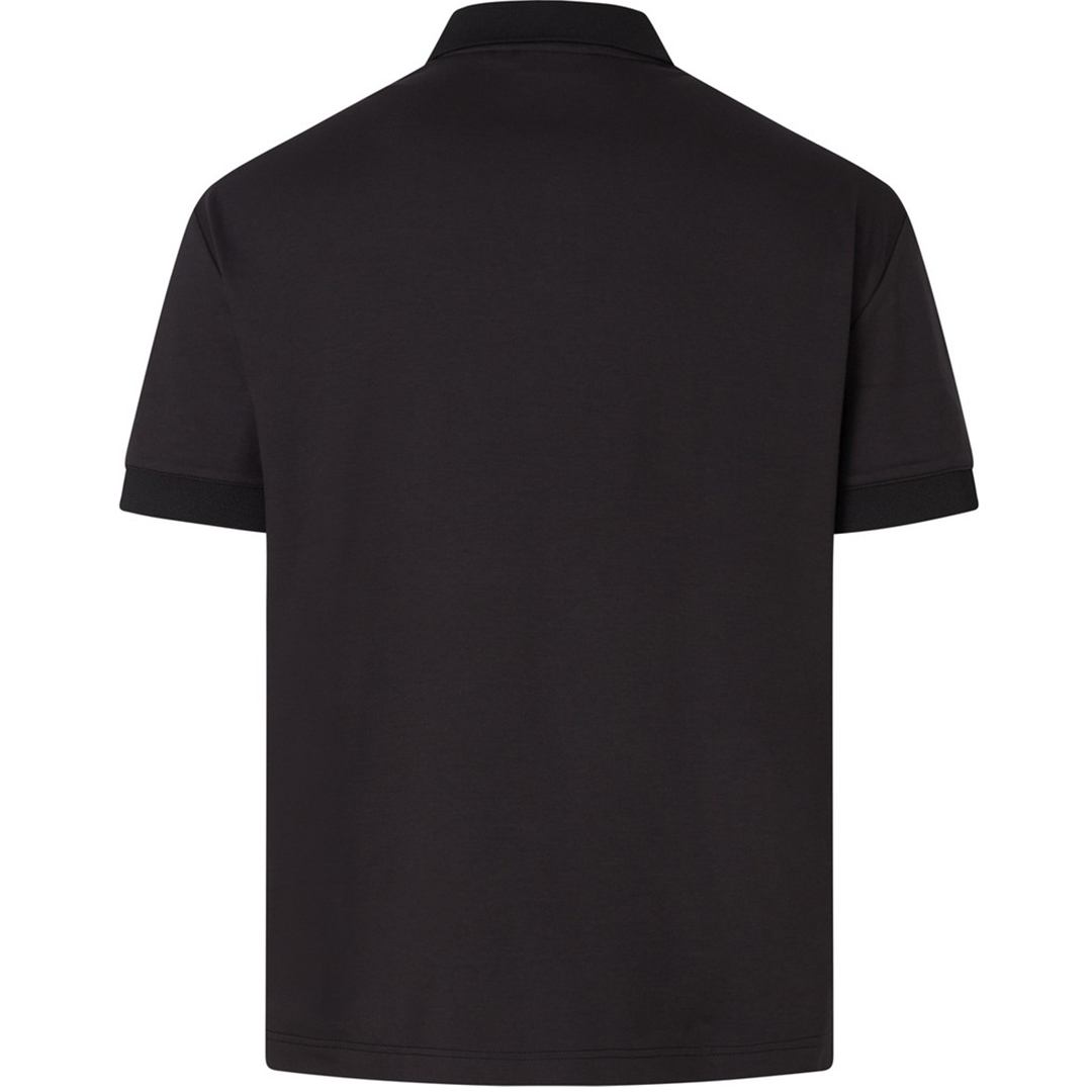 Smooth Cotton Open Placket Polo Ck Black / L