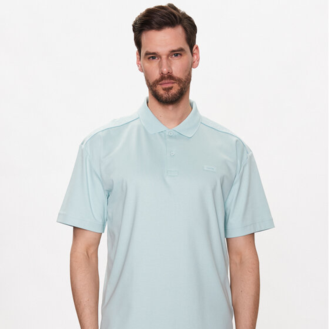 Logo Tape Comfort Polo Ghost Glacier / L