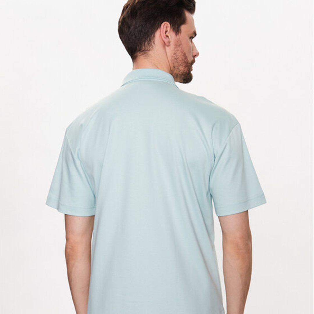 Logo Tape Comfort Polo Ghost Glacier / L