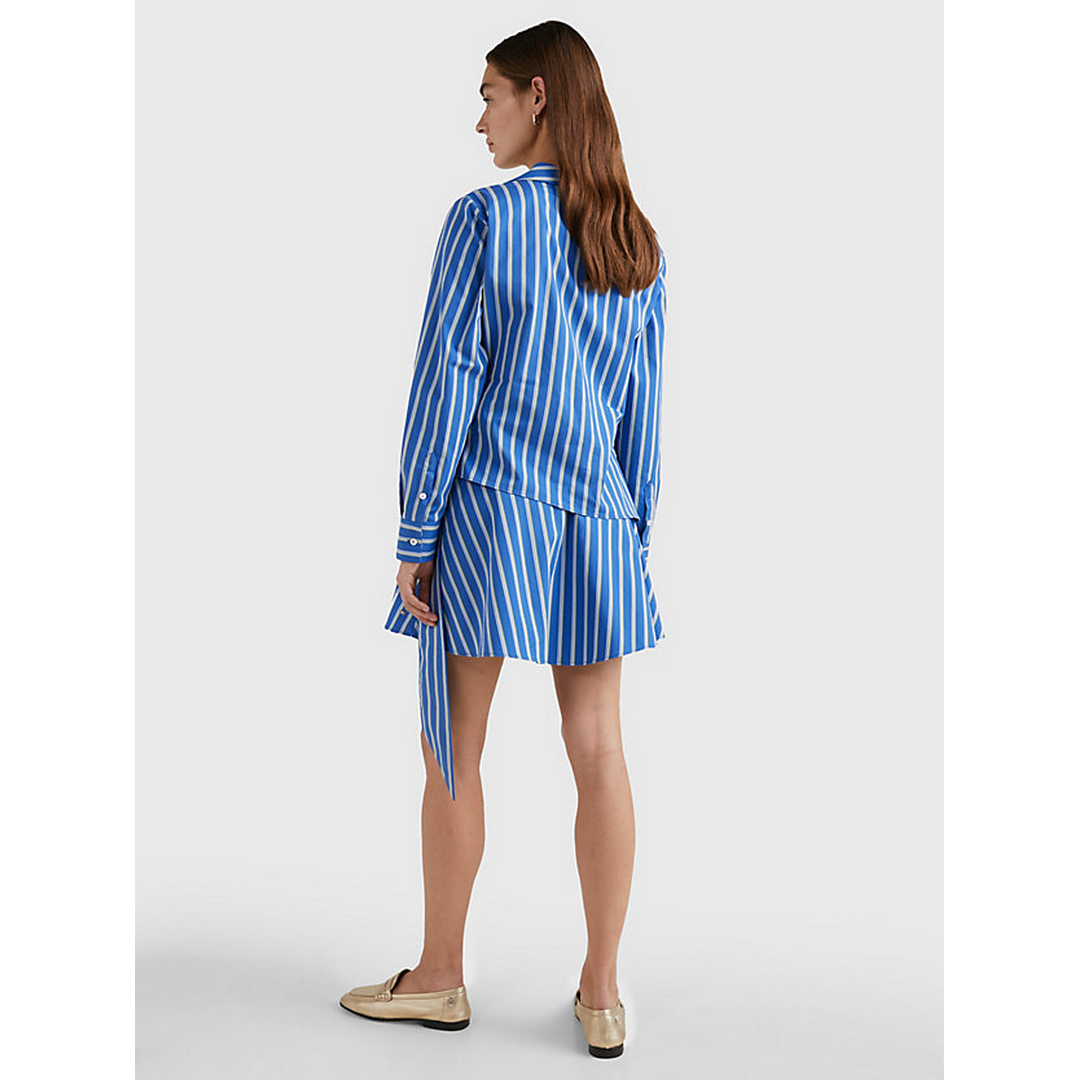 O Stripe Wrap Top Ls Blue Stripe Cw / 42