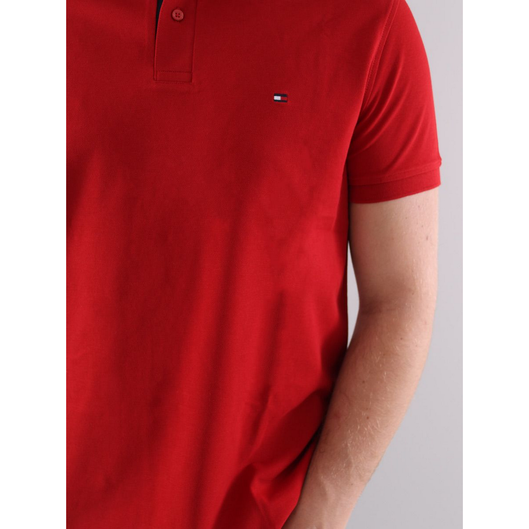 Lag Under Placket Reg Polo Arizona Red / L