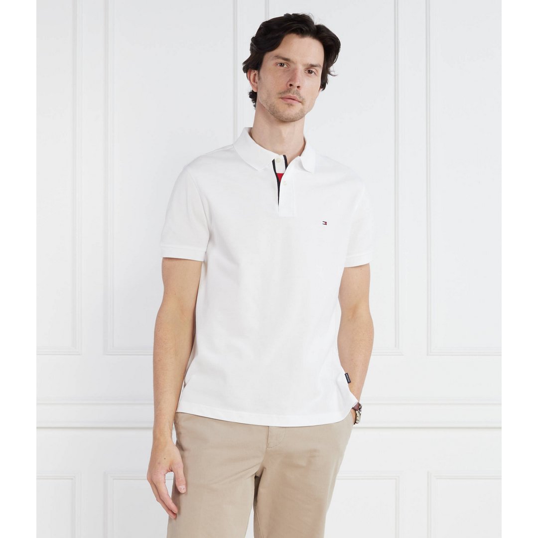 Lag Under Placket Reg Polo WHITE / L