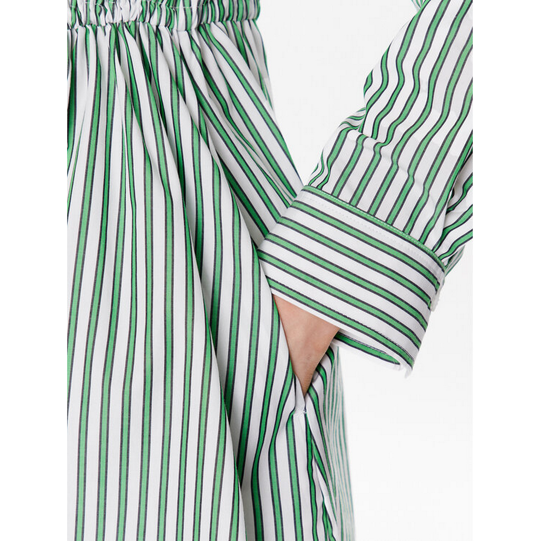 Rg Co Stripe Midi Shirt-Dress Nola Stp/ Spring Lime / 42