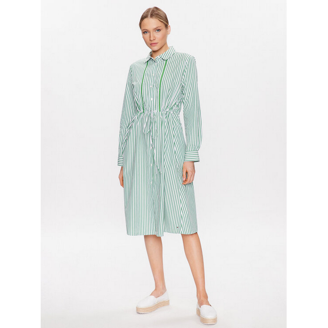 Rg Co Stripe Midi Shirt-Dress Nola Stp/ Spring Lime / 42