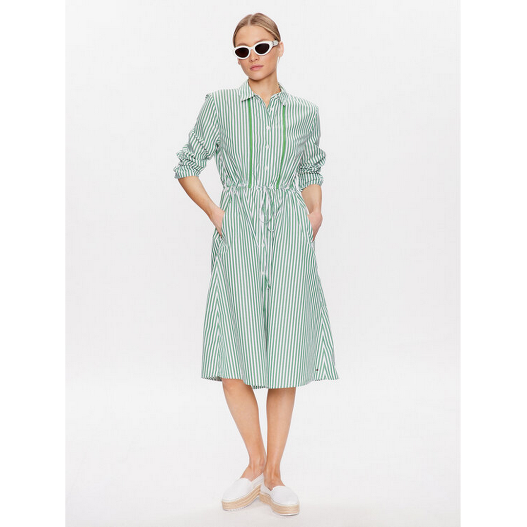 Rg Co Stripe Midi Shirt-Dress Nola Stp/ Spring Lime / 42