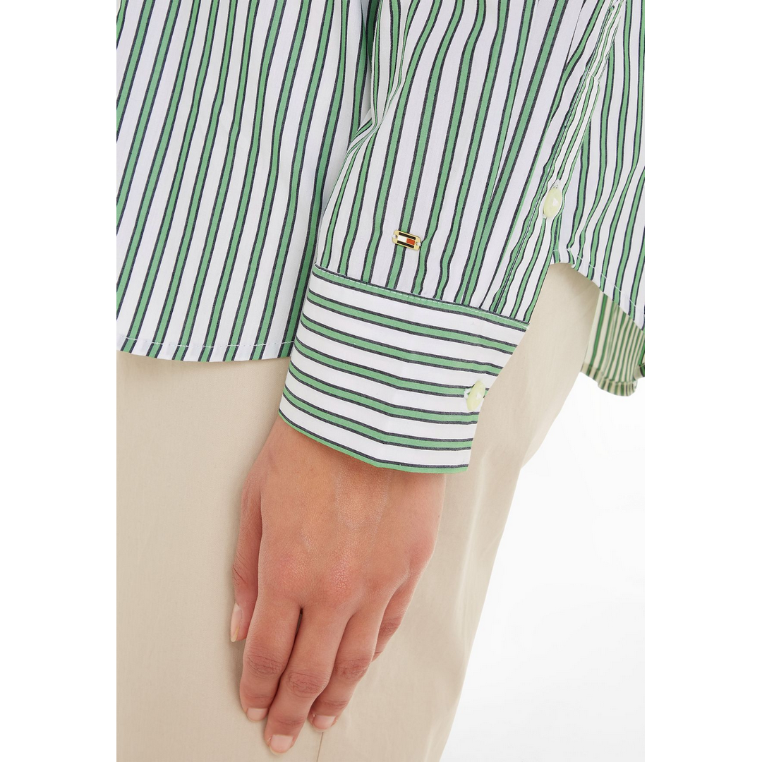 Rg Co Stripe Relaxed Shirt Ls Nola Stp/ Spring Lime / 42