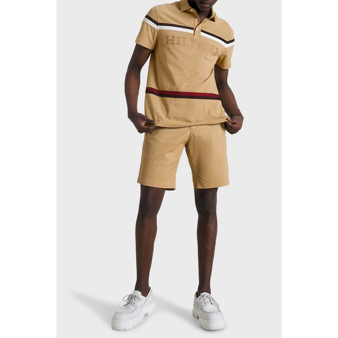 Lobal Stripe Monotype Reg Polo Classic Khaki / L