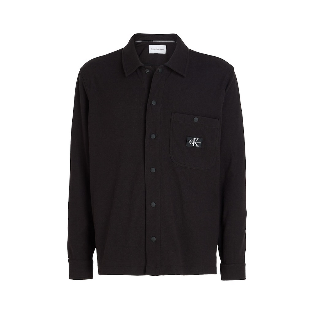 Nitted Fabric Shirt CK BLACK / L