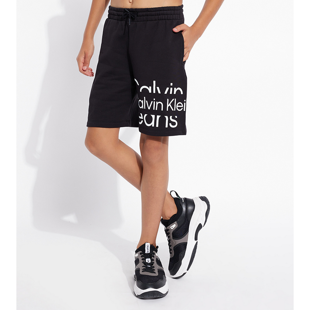 Lown-Up Logo Jogger Shorts CK BLACK / 8