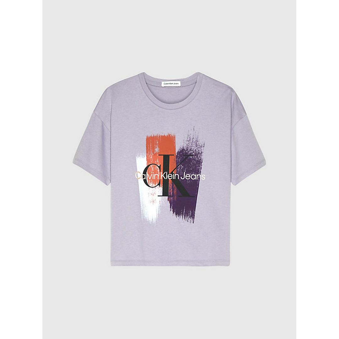 Rush Stroke Monogram T-Shirt Lavender Aura / 10