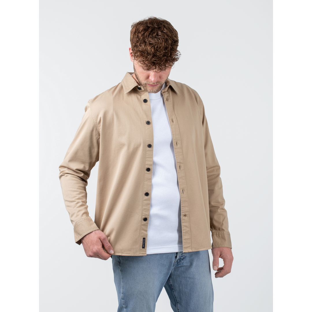 Onologo Badge Relaxed Shirt Travertine / L