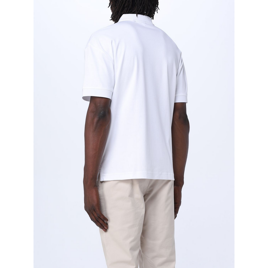 Smooth Cotton Open Placket Polo BRIGHT WHITE / L