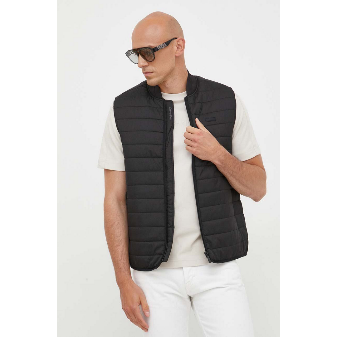 Quilted Crinkle Vest CK BLACK / L