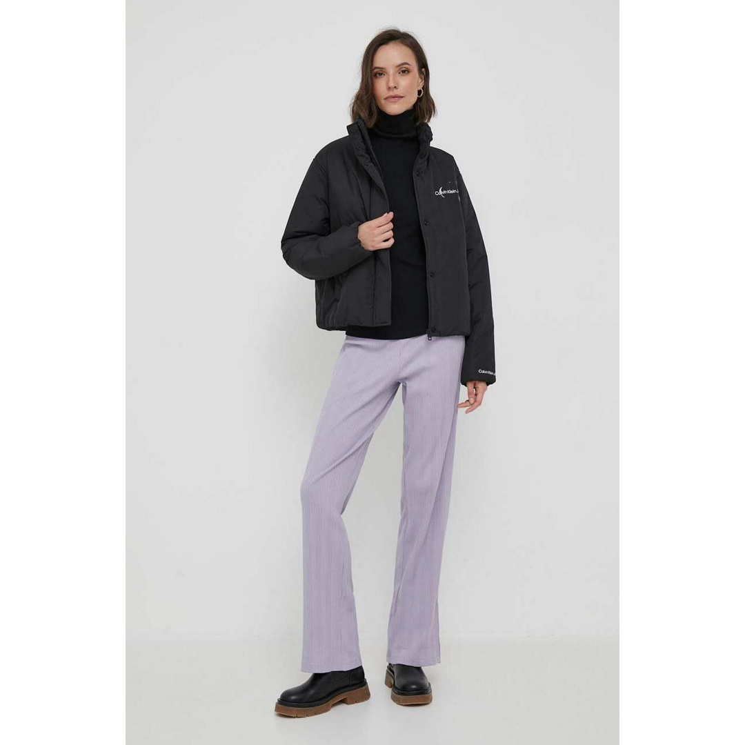 Badge Rib Straight Pants Lavender Aura / L