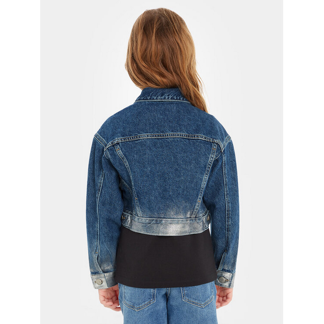 Denim Jacket Degrade Silver Mid Blue Coated / 10