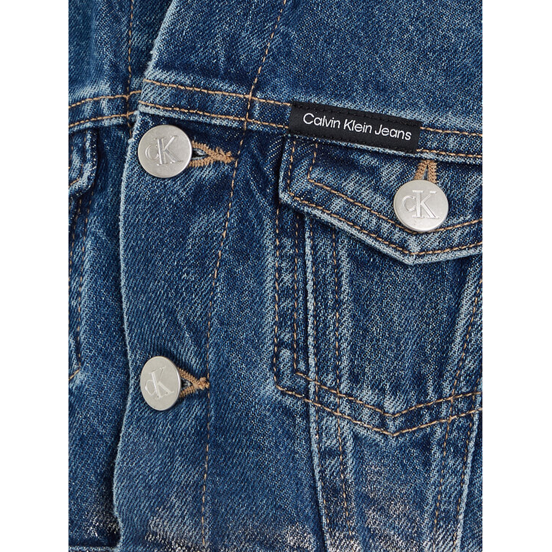 Denim Jacket Degrade Silver Mid Blue Coated / 10