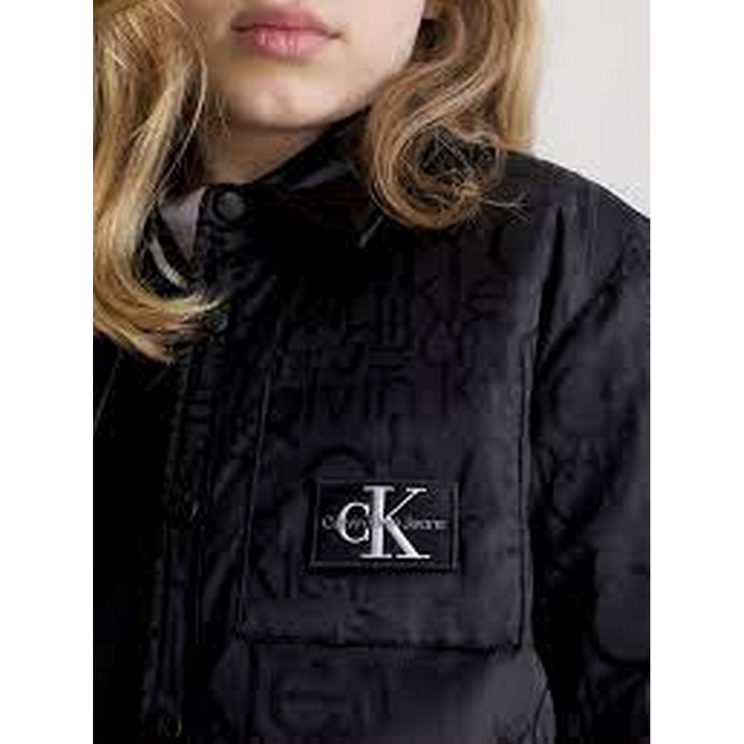 Debossed Padded Overshirt CK BLACK / 10