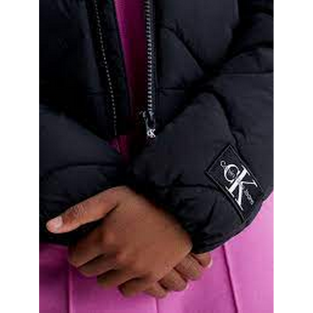 Colour Block Puffer Jacket CK BLACK / 10