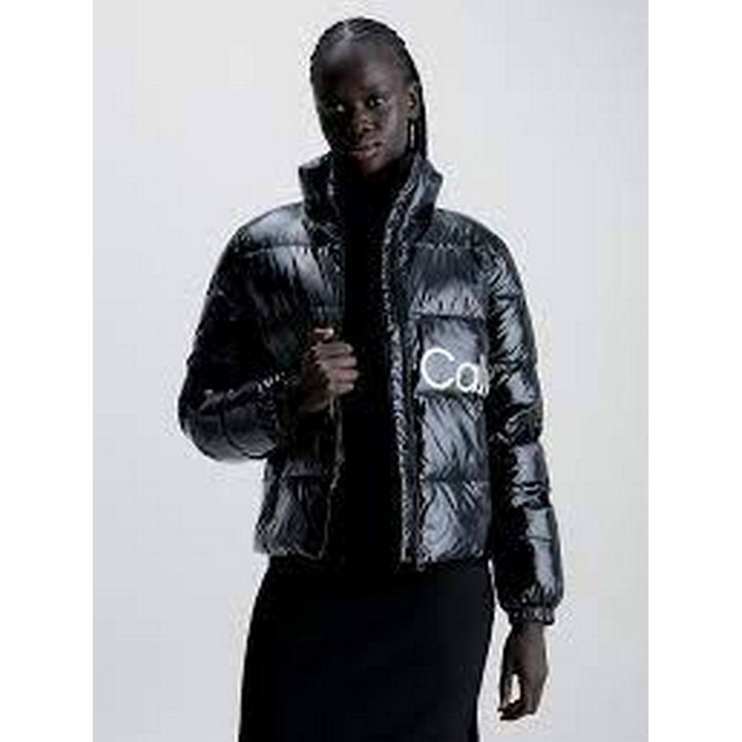 Shiny Short Fitted Jacket CK BLACK / L