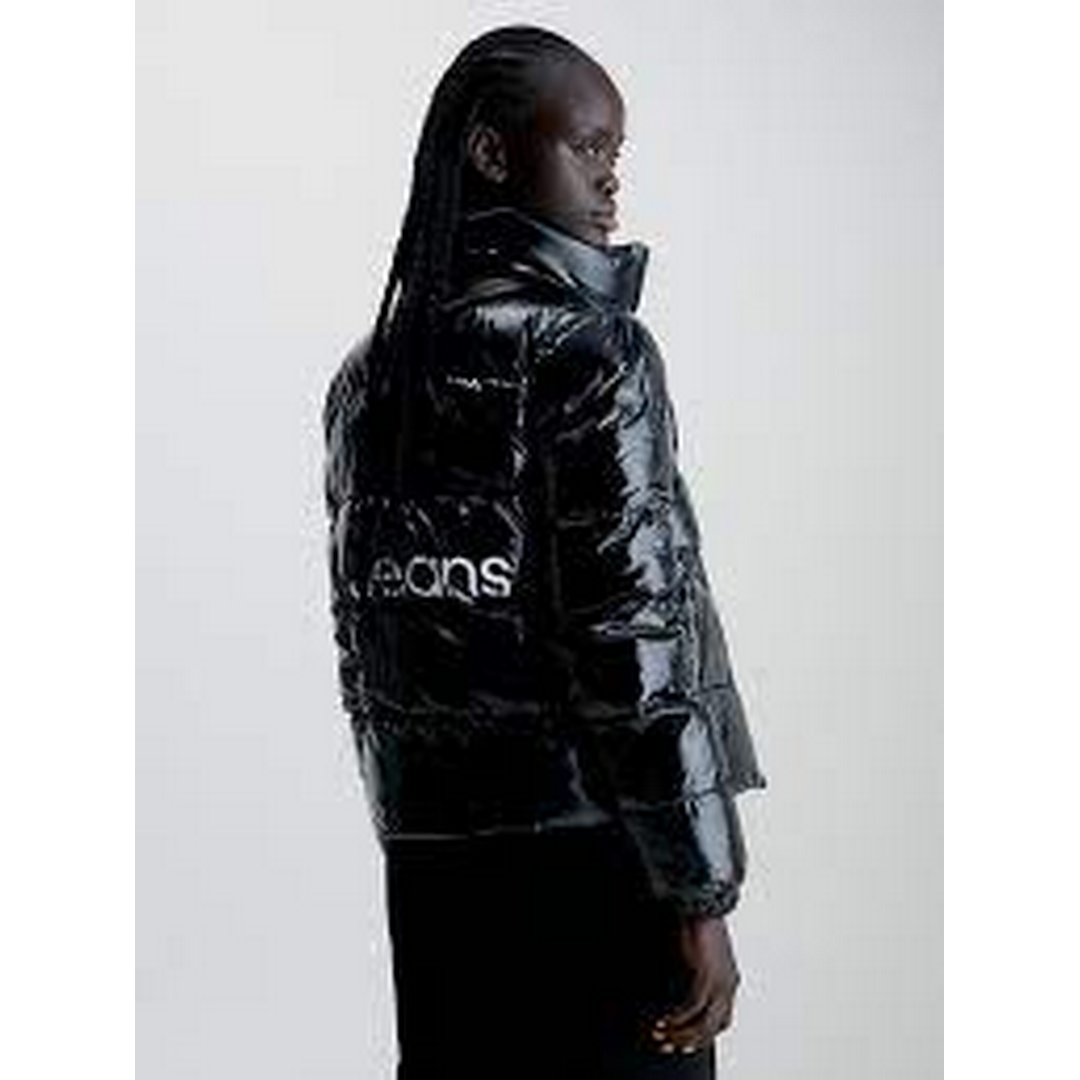 Shiny Short Fitted Jacket CK BLACK / L