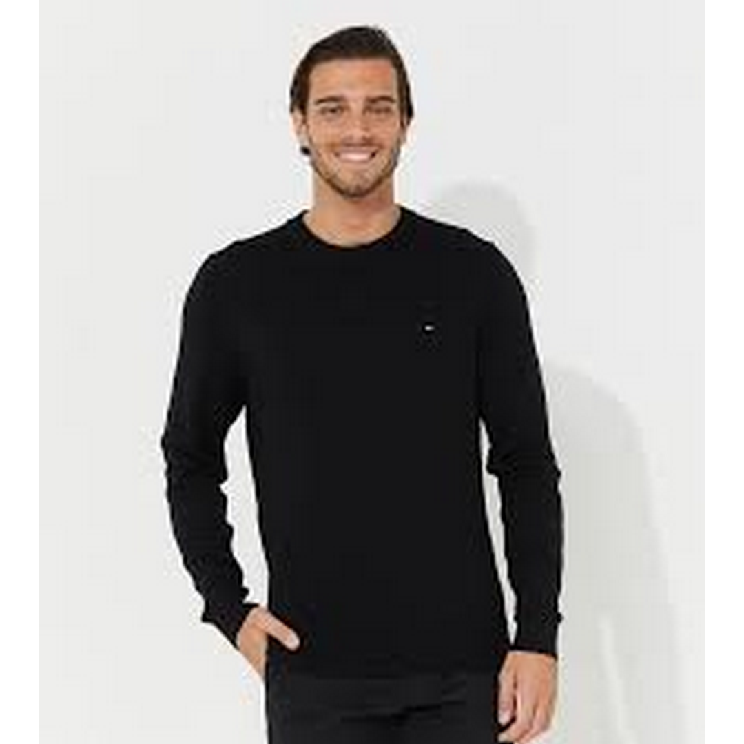 Pima Org Ctn Cashmere Crew Neck BLACK / L