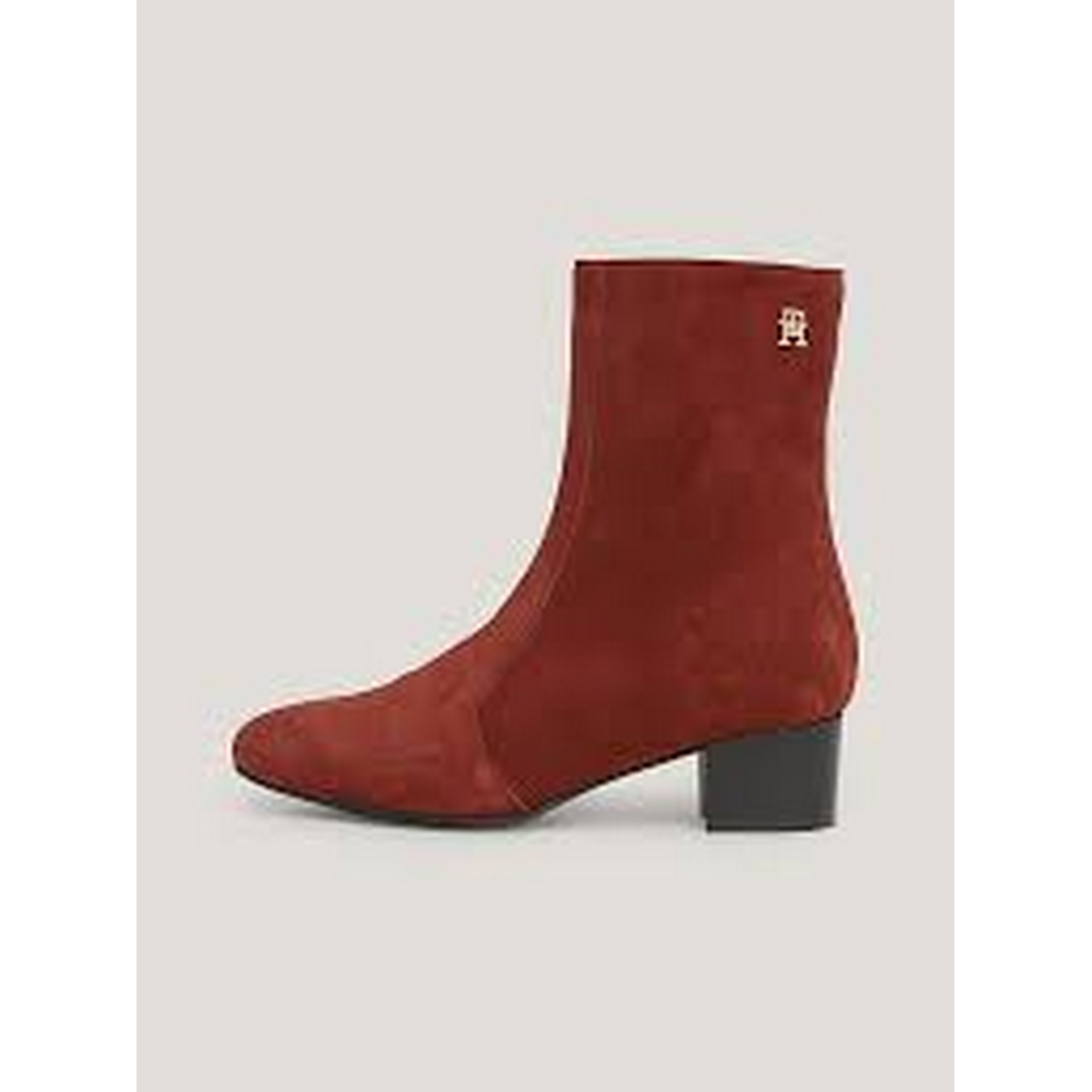 Th Feminine City Suede Bootie Redwood Brown / 41