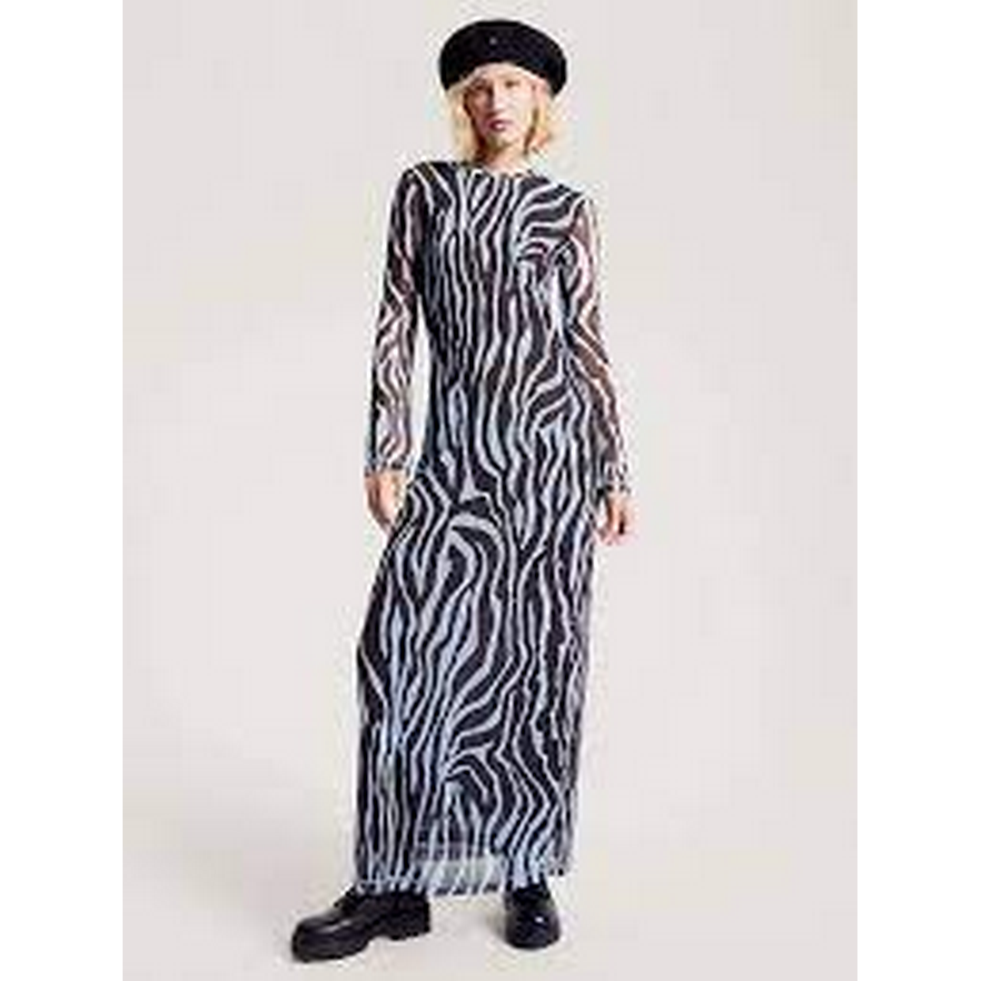 Tjw Zebra Maxi Knit Dress Zebra Aop / L