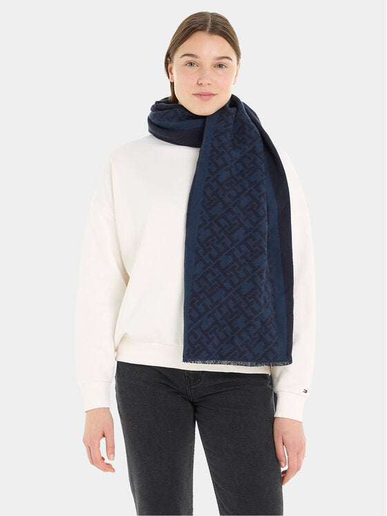 Monogram Brushed Scarf Space Blue / OS