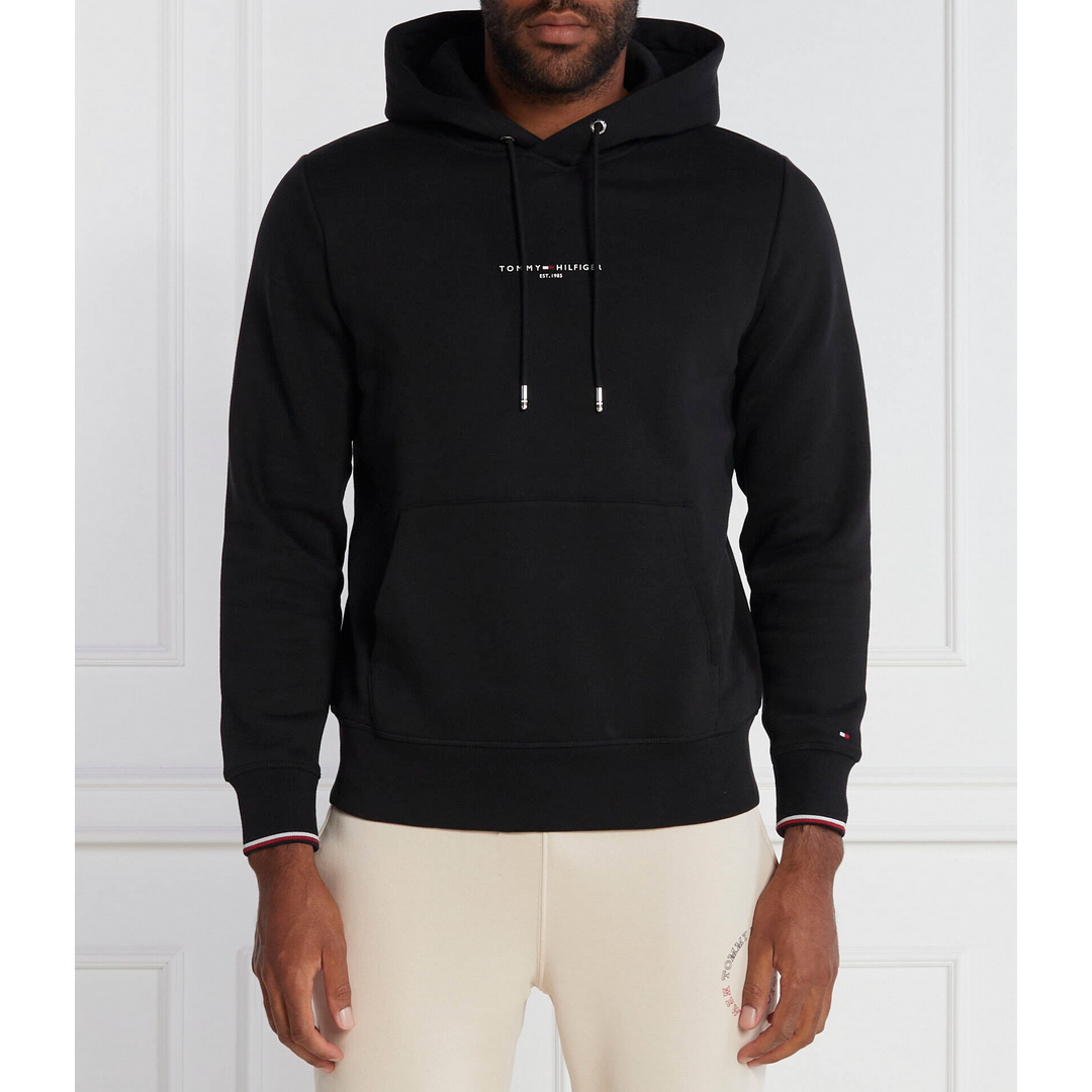 Tommy Logo Tipped Hoody Black / XXL