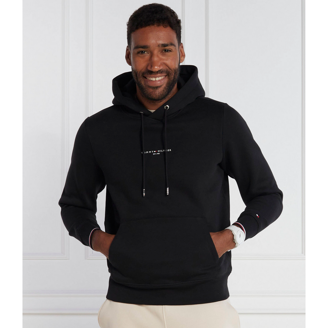 Tommy Logo Tipped Hoody Black / XXL