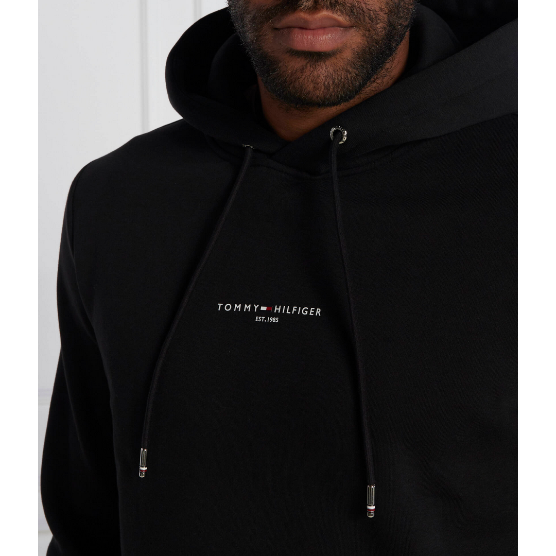 Tommy Logo Tipped Hoody Black / XXL