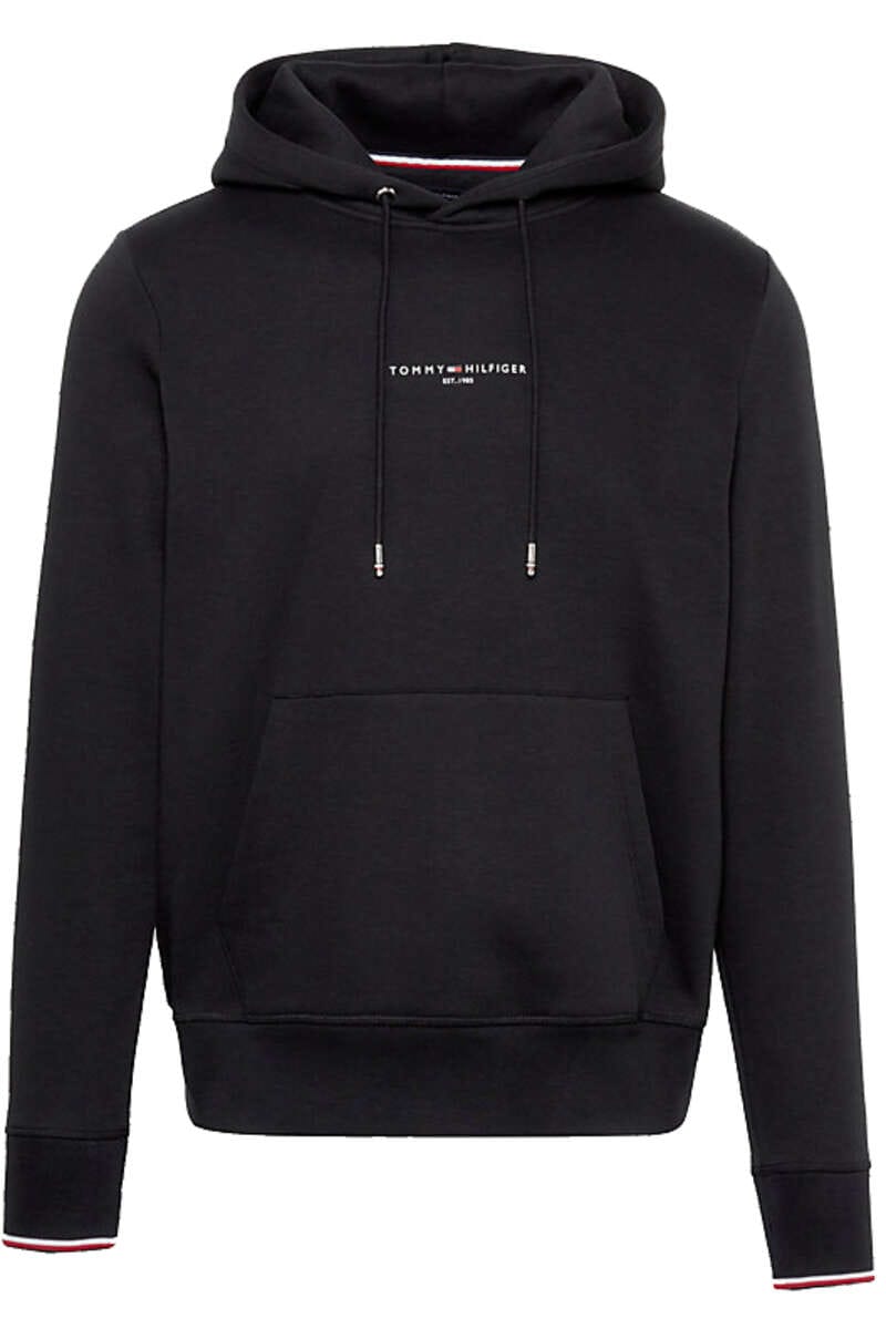 Tommy Logo Tipped Hoody Black / XXL