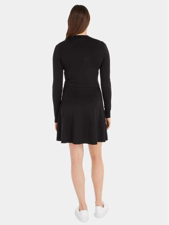 Tjw Ls Fit & Flare Dress Black / L