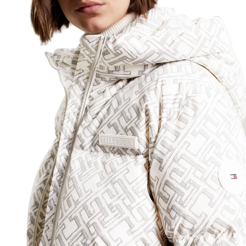 Amd New York Puffer Jacket Monogram Allover White / L